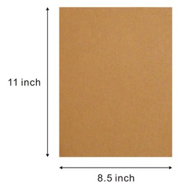 Heavyweight Brown Kraft Cardstock, 100 Sheets 300 GSM (110 lb) 8.5 x 11 inches for Arts and Craft, Drawing, DIY Projects