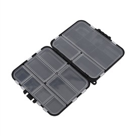 AMONIDA Black 26 Individual Compartments Fishing Tackle Boxes Portable Fishing Baits Durable Plastic Storage Box 12X10X3.5cm Lure Storage Box Essential Fishing Tools