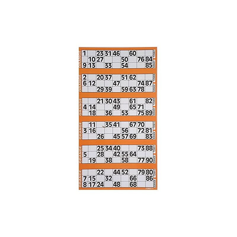 Bingosupermarket Bingo Tickets 600 Pad 6 To a Sheet 1-90