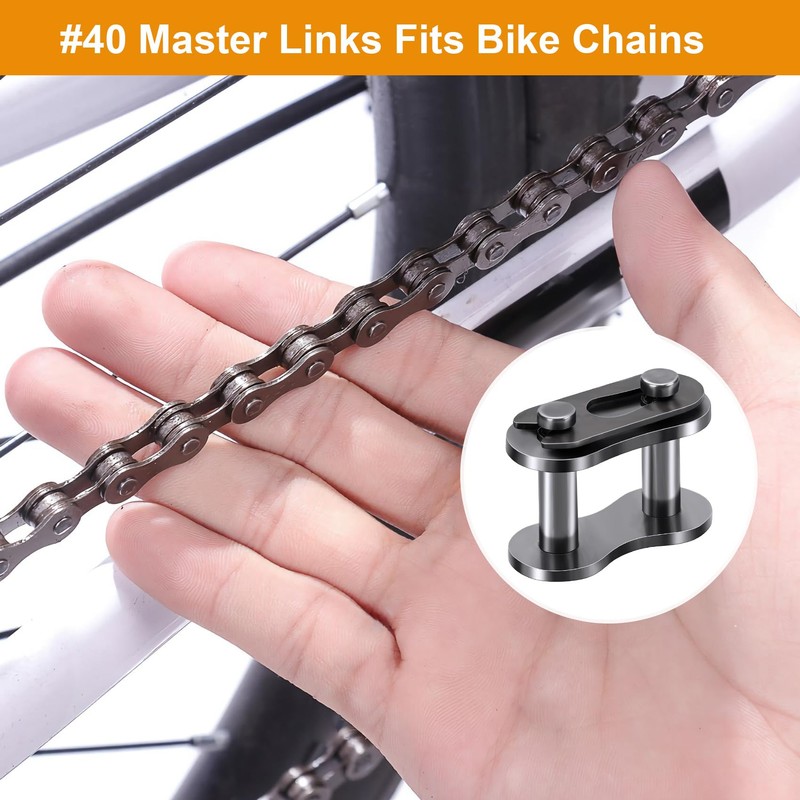 PAGOW 3pcs #40 Roller Chain Connecting Links, Master Connector Link,