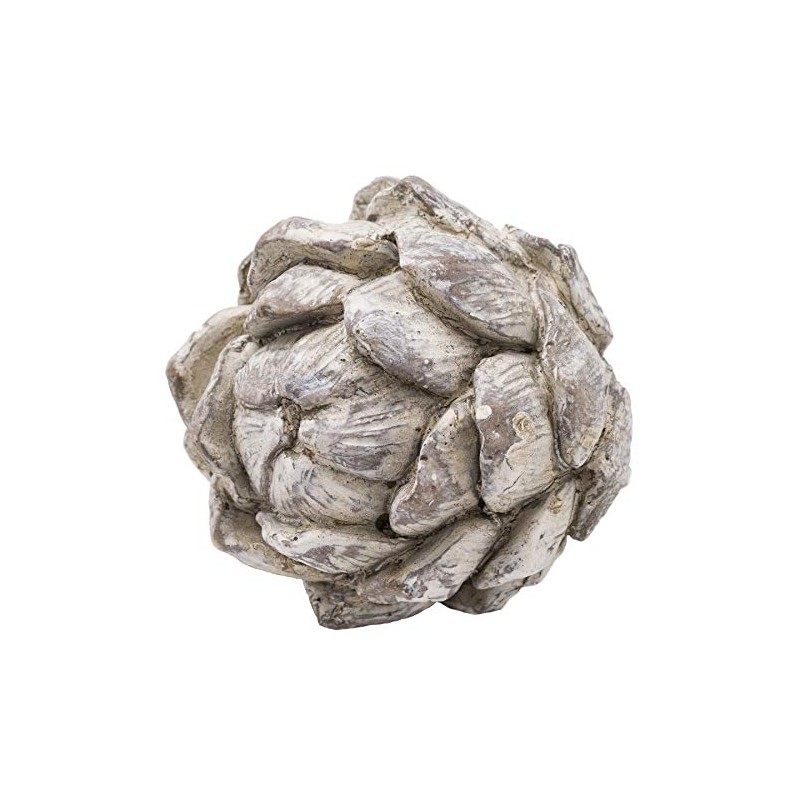 MAISONICA Decorative Medium Ceramic Artichoke Fir Cone Ornament Sculpture 12cm