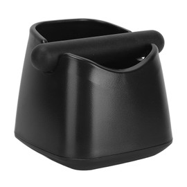 Coffee Knock Box, Drop Resistant Prevent Slip Wearable Enough Capacity Knock Container with Removable Bar for Cafe for Coffee Ground Black