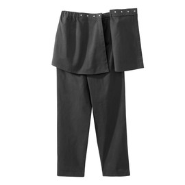 Silverts Men's Open Back Magnetic Fly Pants - Adaptive Clothing for Elderly Daily Living - Senior Dressing Mobility Aid for Disabled - Snap Buttons and Elastic Waist Pants - Black XL