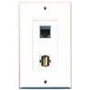 RiteAV 1 Port USB A-A 1 Port RJ45 Shielded Wall
