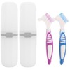Set De Cepillos Para Dentaduras Postizas De Doble Cara Con