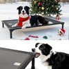 Sytopia 42'' Outdoor Elevated Dog Bed for Large Dogs, Chew-Proof