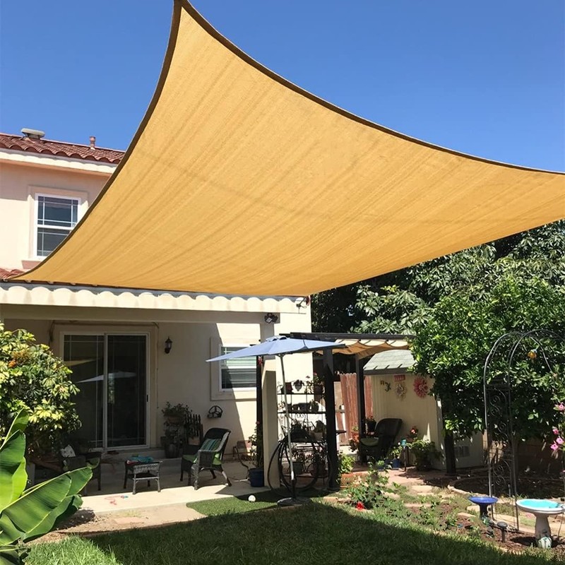 Quictent 20x16ft 185G HDPE Rectangle Sun Shade Sail Canopy 98%