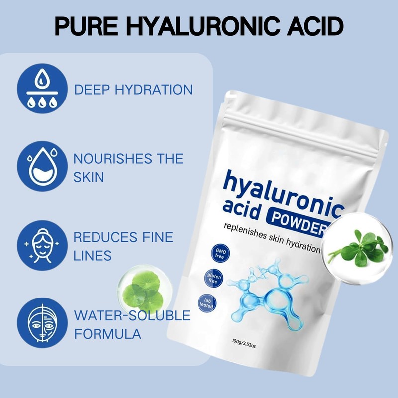 Hyaluronic AcidPowder Mask for Face - Deep Hydration & Skin