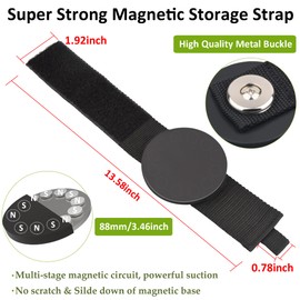 ULIBERMAG Large Size Strong Magnetic Hooks, Heavy Magnetic Tool Manager, Magnetic Holder, Hanger, Extension Cables, Hoses, Cables, Ropes, Tools, Pickup, RV and Workshop