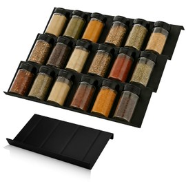 Spice Rack Drawer Kitchen Spice Organiser Pack of 6 | Spice Drawer Extendable Spice Insert Drawer Spice Drawer Insert for Kitchen Worktop Cabinet