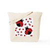 CafePress LADYBUG DUO Tote Bag Reusable Natural Beige Canvas Shopping