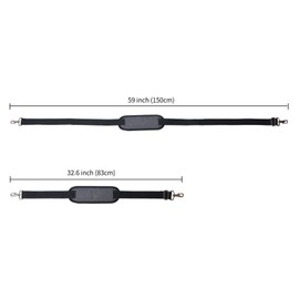 JAKAGO 61" Replacement Shoulder Strap, Padded Long Duffel Bag Strap Universal Adjustable Shoulder Belt Non-slip Pad for Briefcase Pet Carrier Bag Tool Laptop Camera Bag (grey)