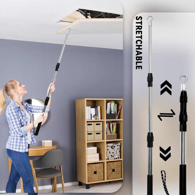 Attic Ladder Pull Down System，Attic Pull Down Hook with Extendable