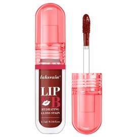 LIP VB Hydrating Lip Gloss Stain - 12HR Glossy Plump & Waterproof Moisture Lock, Non-Sticky Lip Treatment for Dry Lips Revival, Daily Wear & Night Care (Mocha Shine)