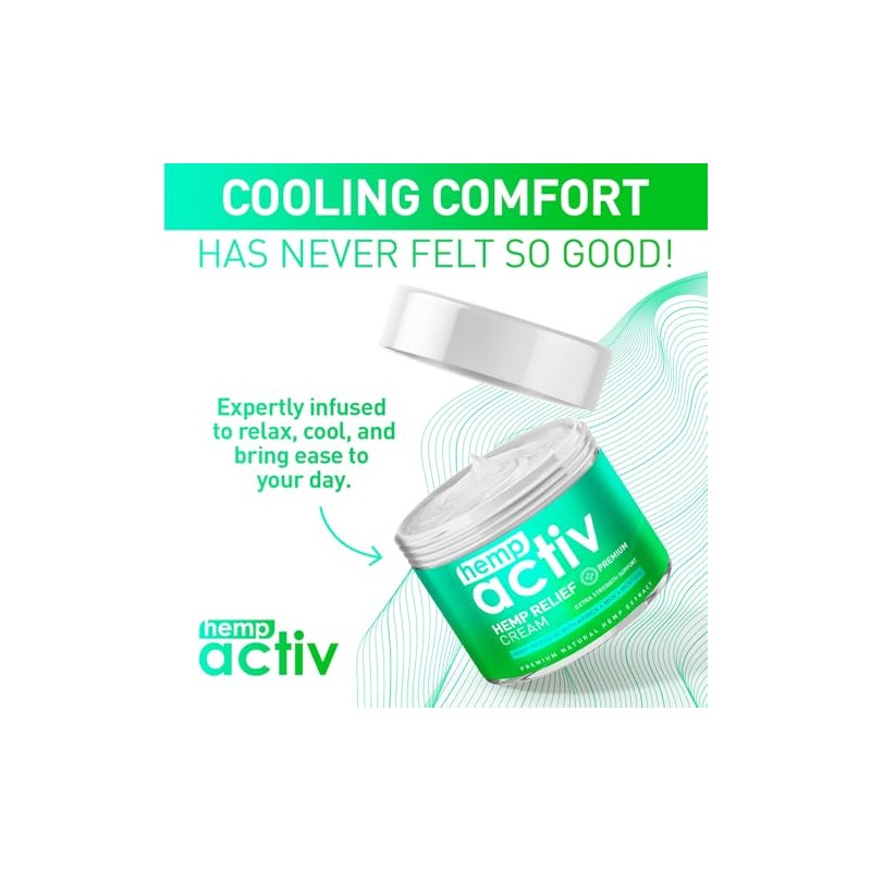 HEMPACTIV Cooling Hemp Cream – Menthol, MSM & Arnica –