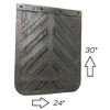 Black Semi Truck and Trailer Mud Flaps - Chevron 24"