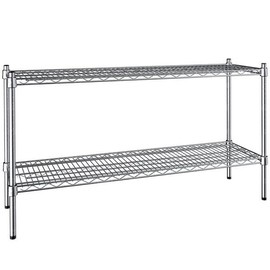 PRO&Family 14" x 48" NSF Chrome 2 Wire Shelf Kit 27" Posts.