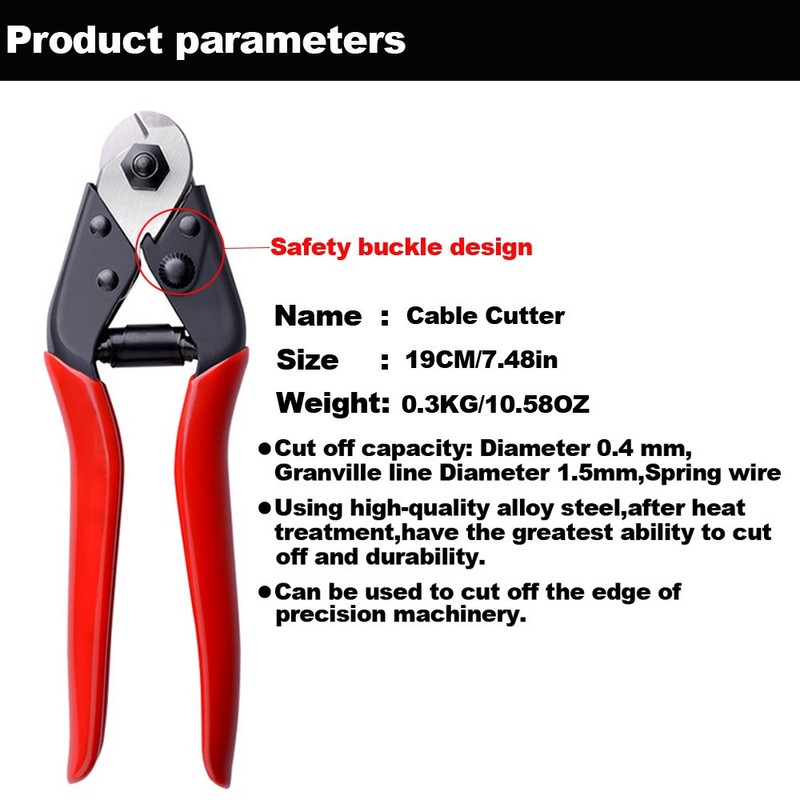 LABABE Stainless Steel Wire Cutter Cable Cutter for Wire Rope
