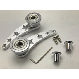 Autoloc AUTDNWC004 Window Crank Handle, Billet "Star" Door & Window Crank (Pair)