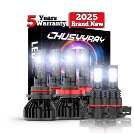 CHUSYYRAY For Jeep Grand Cherokee 2011 2012 2013 Combo LED Headlight + Fog Light Bulbs Kit