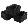 Lasbily 6-Pack Plastic Storage Baskets, Kitchen Cupboard Organiser Basket with