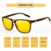 KANASTAL Brown Night Driving Glasses Womens Leopard Yellow Tinted Glasses