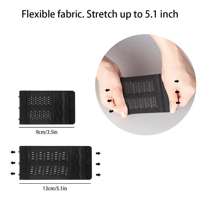 Aphlos New Version 12 Pack Flexible Bra Extender Strap 2/3/4