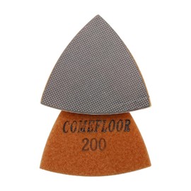 Triangular Diamond Polishing Pads for Corner Edge, Electroplated Sanding Pads for Oscillating Multi-Tools, 3’’(80mm), Grit 200, 4PCS