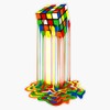 Rainbow Abstraction Melted Rubiks Cube Bumper Sticker Window Vinyl Decal