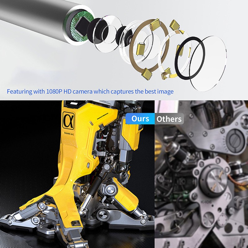 Endoscope Camera Industrial Endoscope 8mm 1080P HD Digital Borescope Inspection