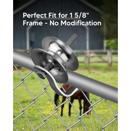 2 Pack 5" Sliding Gate Rollers, Galvanized Steel Wheel Fit 1 5/8" Pipe Track, Outdoor Rust-Proof Smooth and Quiet Suitable for Fence Gate Yard Sliding Door