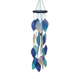 My Family House Capiz Shell Wind Chime Patio Garden Decor Window Suncatcher Ideal Windows Balconies Shades Of Blue