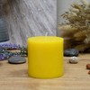 3 Inch Yellow Pillar Candle