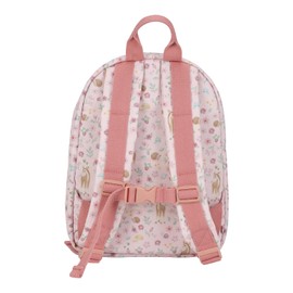 Little Dutch Fairy Garden Children's Backpack with Chest Strap for Children Nursery Floral Deer Pink
