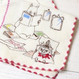 Marushin 1405008300 Mini Towel, Moomin, Approx. 9.8 x 9.8 inches (25 x 25 cm), Fun Moments