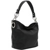 Hobo Shoulder Bag with Big Snap Hook Hardware (Black)
