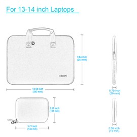 Laptop Sleeve 14 Inch with Small Pocket, Neoprene Computer Bag, Compatible with MacBook Pro 14 Inch M4/M3/M2/M1 (2025-2021), MacBook Air/Pro 13 Inch and Most 14 Inch Laptops, Red