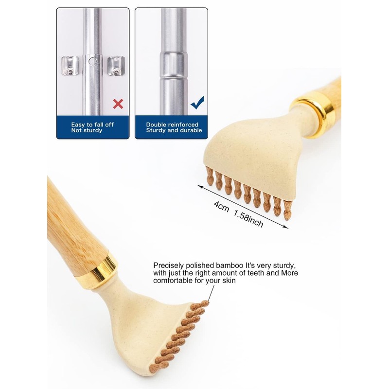 Lyanxinlei Back Scratcher, Classic Portable Extendable Bamboo Back Scratcher for
