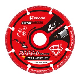 EZARC EZARC Diamond Cutting Wheel 4 1/2 x 7/8 Inch for Metal, Cut Off Wheel with 5000+ Cuts on Rebar, Steel, Iron and INOX