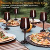 GLAZVIA Brown Wine Glasses Set of 6, 14oz Stemmed Crystal