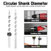 Uadme Pocket Hole Jig Drill, 9 mm Round Shank Spiral