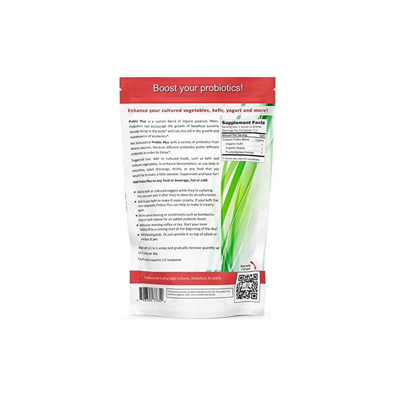 Cutting Edge Cultures Prebio Plus Prebiotic Fiber Powder Best Custom