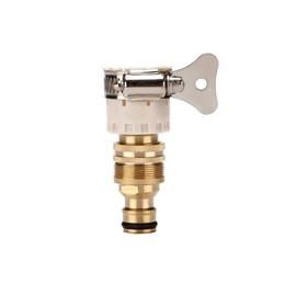 Hose Connector, 2PCS Mixer Tap Connector 1/2 & 3/4 Inch 2-in-1 Universal Female Faucet Adapter, 23mm, Quick Connect to Hose for Hosepipe Fittings, Water Threaded Faucet Adapter