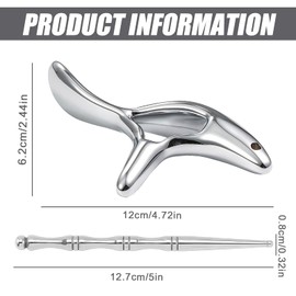 Triggerpunkt Massagegerät, Edelstahl Gua Sha Werkzeug & Akupunkturstift, Gua Sha Stein Mit Ergonomischem Griff, mit Triggerpunkt-Massage, Tiefengewebe Linderung Für Verspannungen Von Nacken Bis Füße
