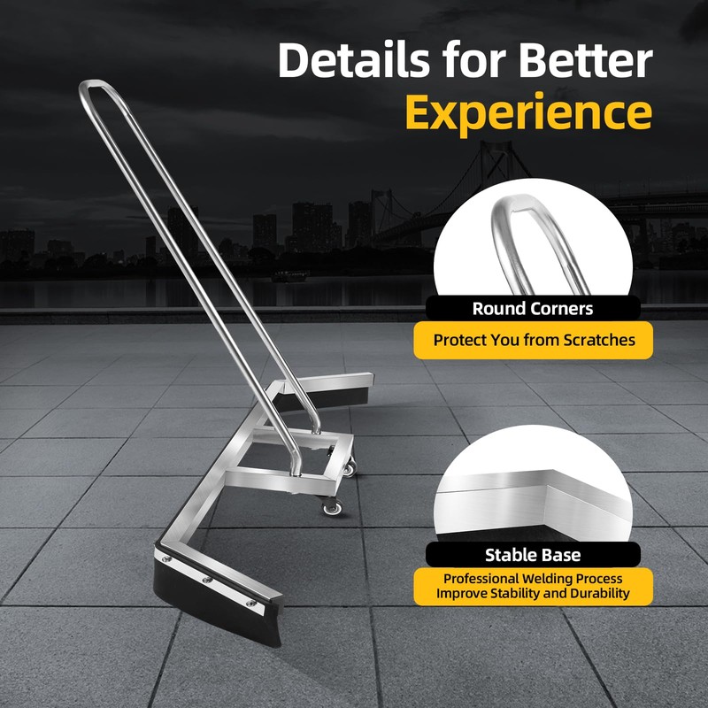 Kathring Tennis Court Squeegee, Lightweight Stainless Steel Squeegee Broom, Professional