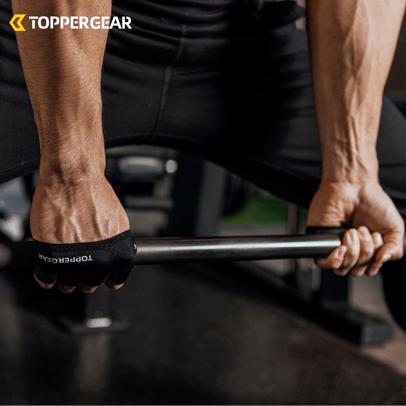 TOPPERGEAR Training Gloves Fit Gloves (M, Black)