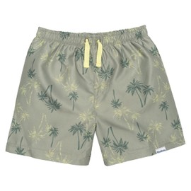 Gerber Boys' Toddler 2-Pack Swim Trunks, Palm Tree
