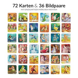 Alex & Nicki Memo Spiel Märchen | Spielzeug Klassiker für Kinder & Erwachsene | Spiele für Jungen & Mädchen ab 4 Jahren | Gedächtnisspiel