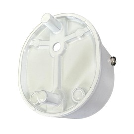 Desunia Closet Rod Support Flanges with Rear Pin | Heavy Duty 32mm Diameter Clothes Pole End Sockets for Wardrobes | Gloss White | 4 Pack