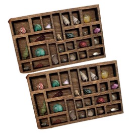 Geroosaty 2X 1:12 Miniature Trinket Shelf Miniature Crystal Shelf Miniature Decor Printers Tray Miniature